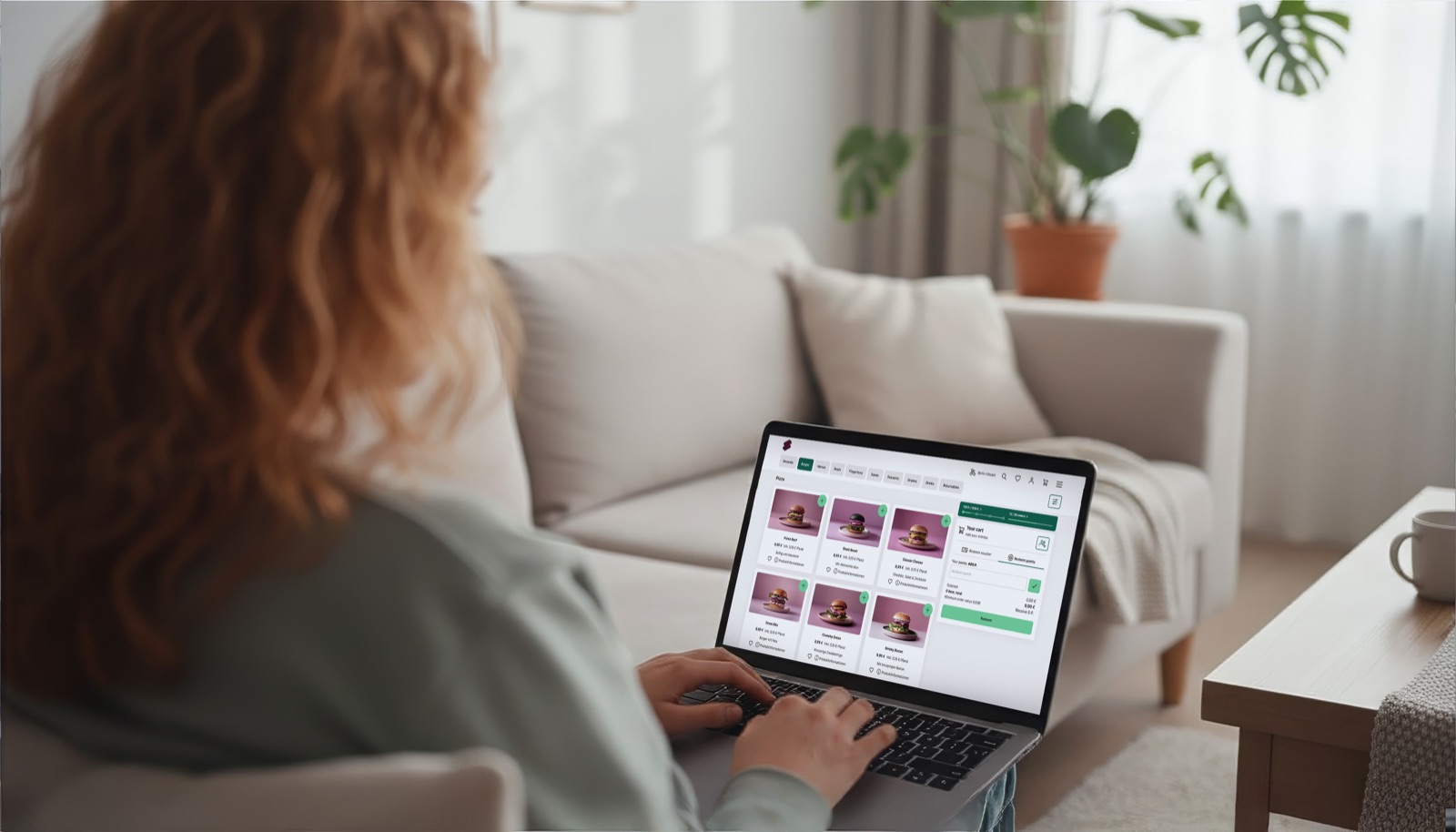 SIDES Webshop – Online-Bestellung mit Warenkorb am Laptop
